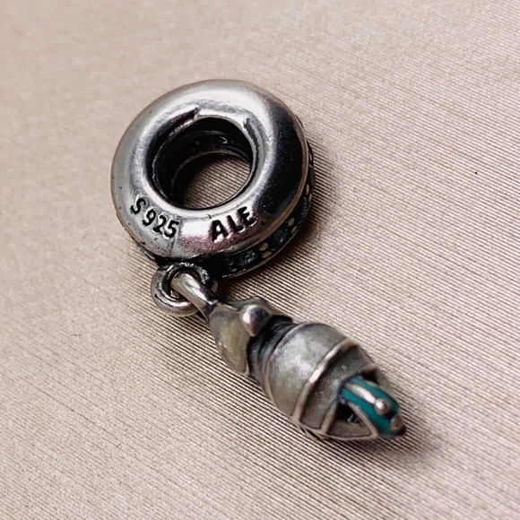 EUC Pandora 791311MCZ Sterling Silver Tropical Seahorse Animal Dangle Charm - Picture 7 of 7